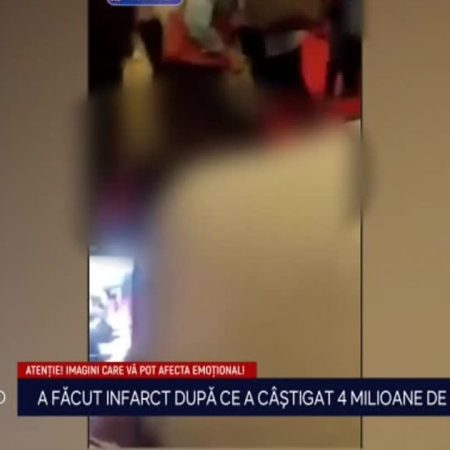 Înregistrare Un bărbat a suferit un atac de cord după ce a câștigat 4 milioane de dolari. Omul tocmai câștigase premiul mare la cazino.